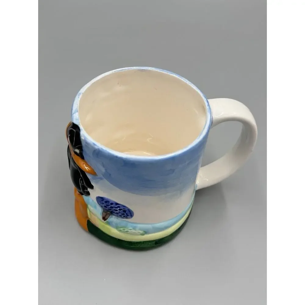Vintage 1999 Daffy Duck 33 Stamp 3D Ceramic Mug Looney Tunes READ DETAILS